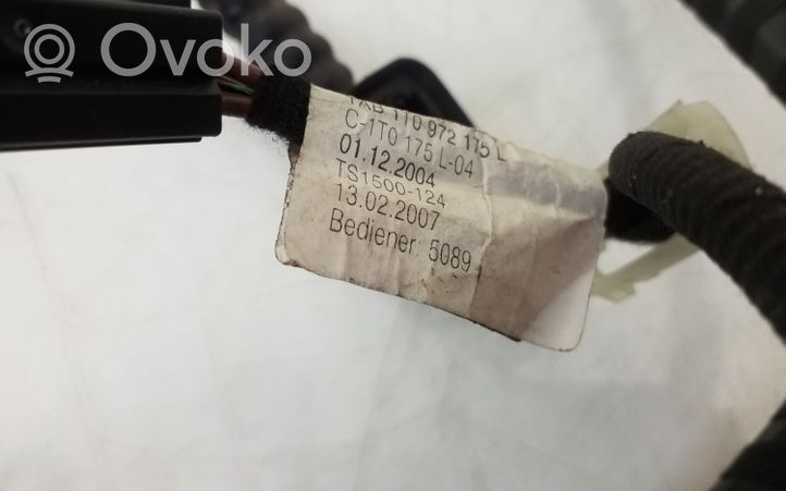 Volkswagen Touran I Faisceau de câbles hayon de coffre 1T0972175N