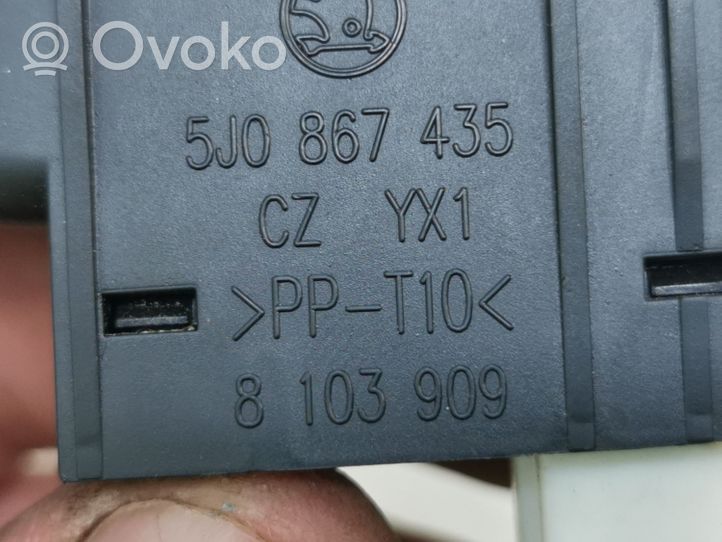 Skoda Roomster (5J) Sähkötoimisen ikkunan ohjauskytkin 5J0867435