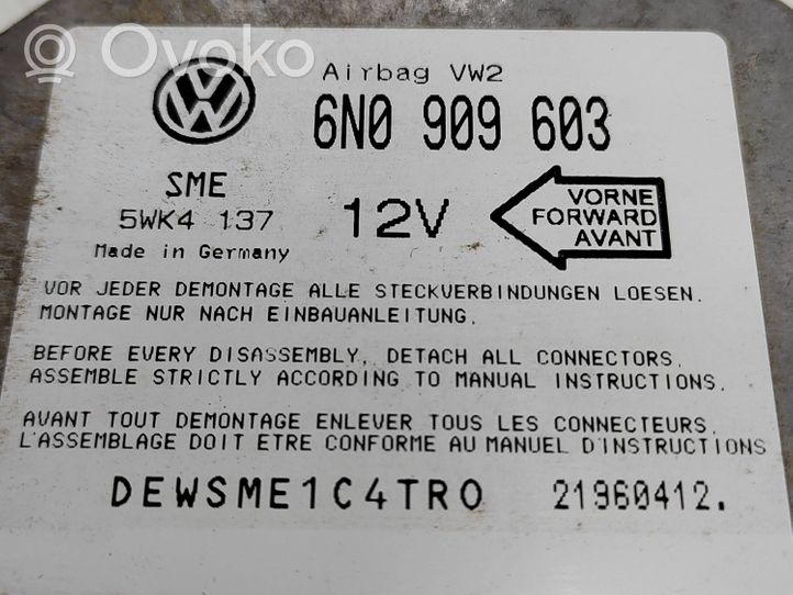 Volkswagen Transporter - Caravelle T4 Turvatyynyn ohjainlaite/moduuli 6N0909603