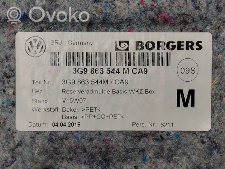 Volkswagen PASSAT B8 Wykładzina podłogowa bagażnika 3G9863544M