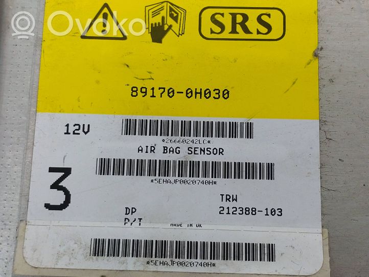 Toyota Aygo AB10 Oro pagalvių valdymo blokas 891700H030