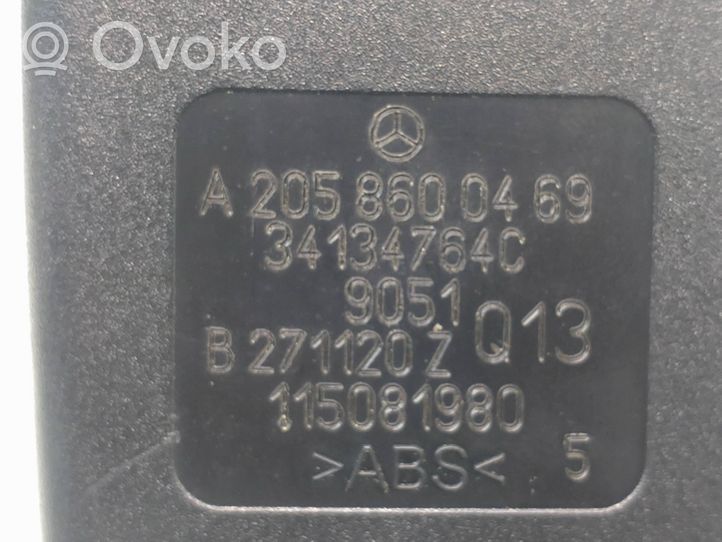 Mercedes-Benz EQC Keskipaikan turvavyön solki (takaistuin) A2058600469