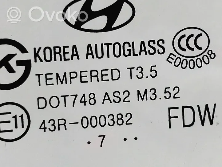 Hyundai i30 Szyba drzwi przednich 43R000382