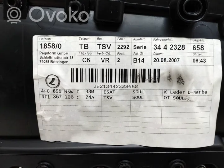 Audi A6 Allroad C6 Apmušimas priekinių durų (obšifke) 4F1867106A