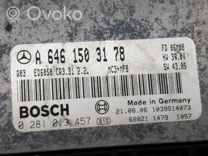 Mercedes-Benz Vito Viano W639 Calculateur moteur ECU A6461503178