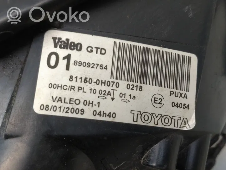 Toyota Aygo AB10 Etu-/Ajovalo 811500H070