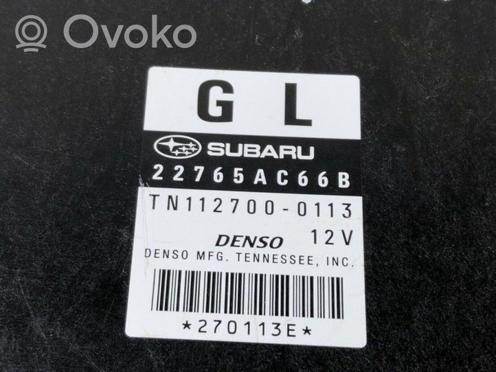 Subaru Legacy Unité de commande, module ECU de moteur 22765AC66B