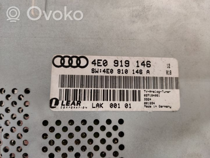 Audi A8 S8 D3 4E Module de contrôle vidéo 4E0919146
