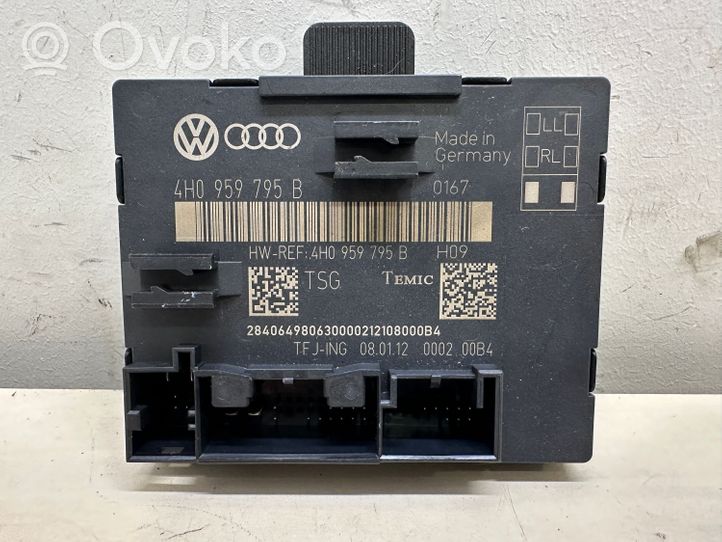 Volkswagen Touareg II Unité de commande module de porte 4H0959795B