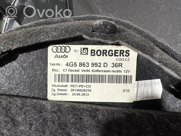 Audi A6 C7 Tavaratilan/takakontin alempi sivuverhoilu 4G5863992D