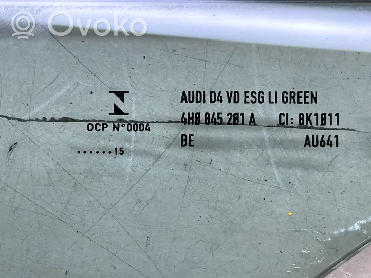 Audi A8 S8 D4 4H Vitre de fenêtre porte avant (4 portes) 4H0845201A