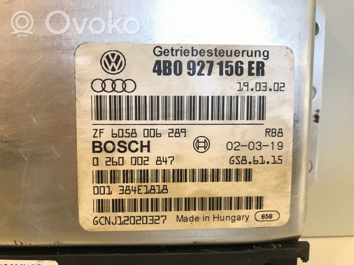 Audi A6 S6 C5 4B Centralina/modulo scatola del cambio 4B0927156ER