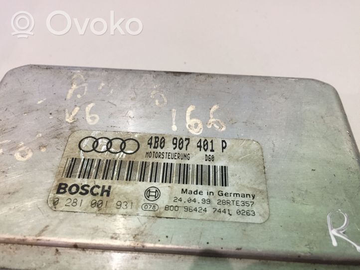 Audi A6 S6 C5 4B Motorsteuergerät/-modul 4B0907401P