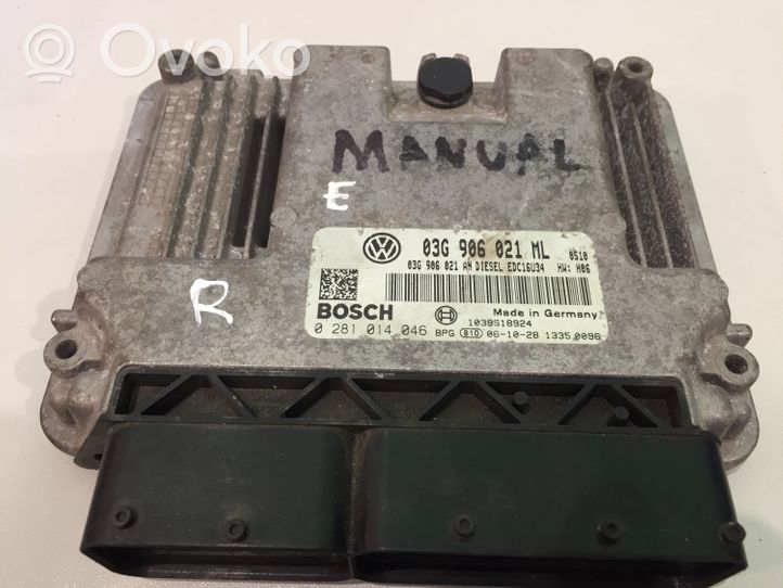 Volkswagen Touran I Sterownik / Moduł ECU 03G906021ML