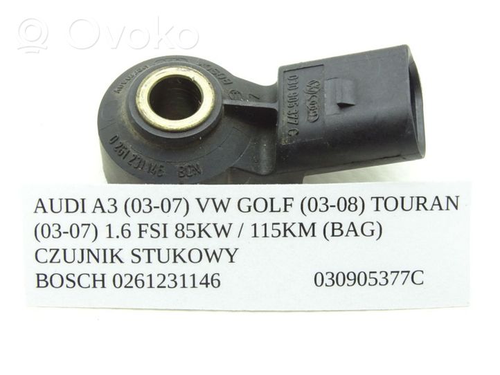 Volkswagen Touran I Sensor de petardeo del motor 0261123146