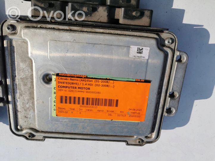 Citroen Nemo Komputer / Sterownik ECU i komplet kluczy 0281014444