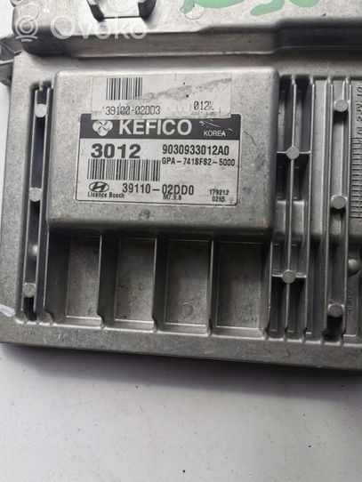 Hyundai i10 Kit centralina motore ECU e serratura 39110-02DD0---