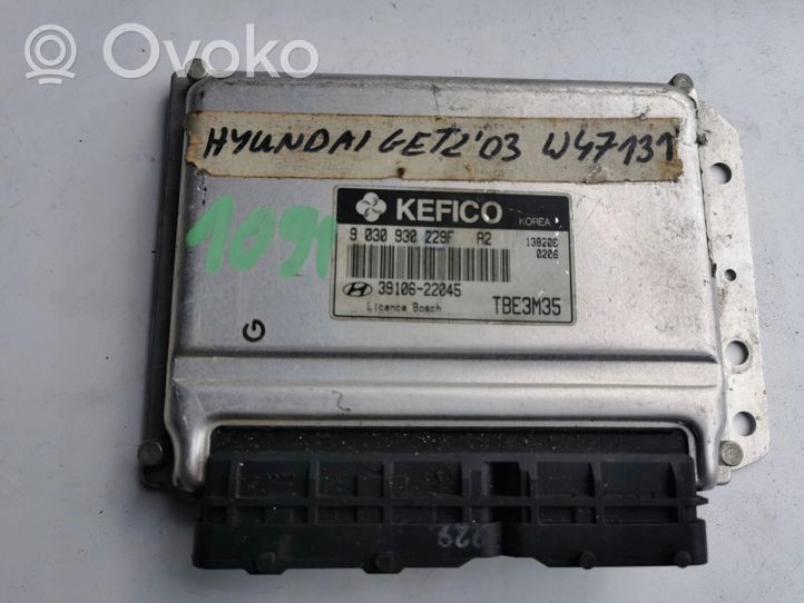 Hyundai Getz Kit calculateur ECU et verrouillage 39106-22045