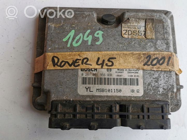 Rover 45 Kit calculateur ECU et verrouillage 0281001956-