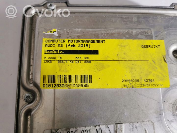 Audi A3 S3 8L Komputer / Sterownik ECU i komplet kluczy 0281019175