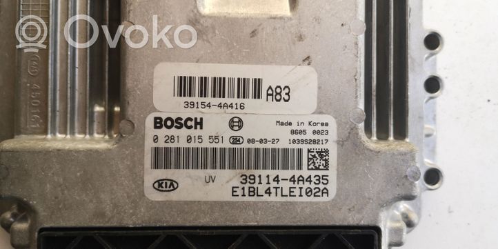 KIA Sorento Komputer / Sterownik ECU i komplet kluczy 39114-4a435