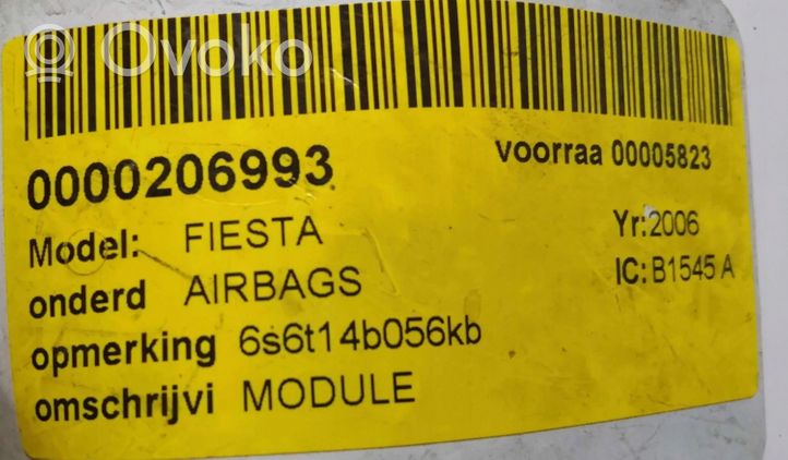 Ford Fiesta Module de contrôle airbag 6S6T-14B056-KB