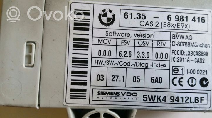 BMW M5 Komputer / Sterownik ECU i komplet kluczy 6981416