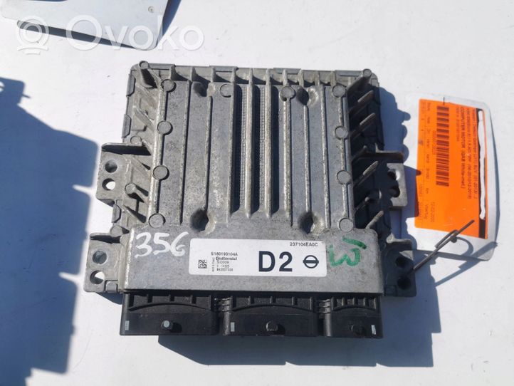 Nissan Qashqai Kit centralina motore ECU e serratura S180193104A