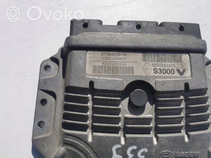 Renault Megane II Komputer / Sterownik ECU i komplet kluczy 21584029-7A