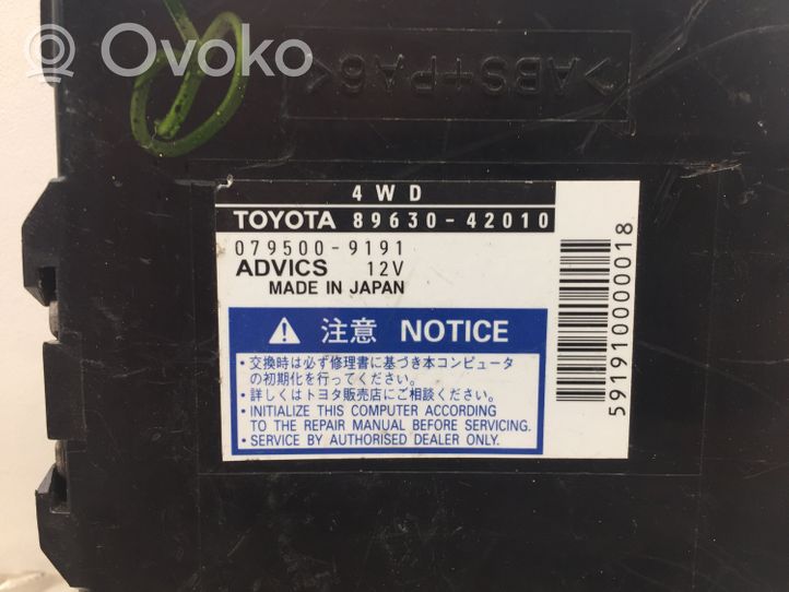 Toyota RAV 4 (XA30) Unité de commande, différentiel boîte de transfert 8963042010