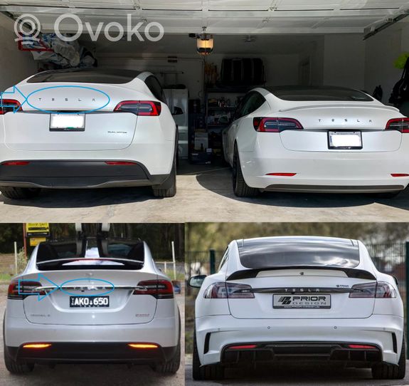 Tesla Model S Emblemat / Znaczek tylny / Litery modelu 
