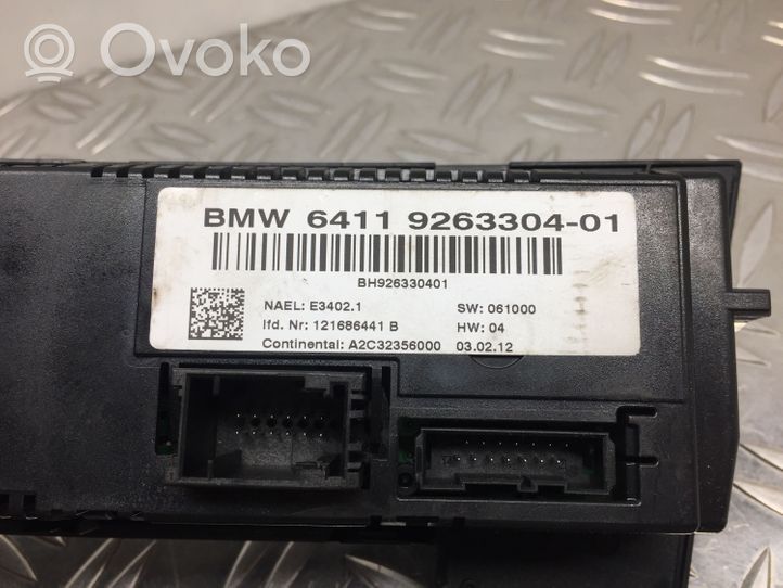 BMW 3 E92 E93 Centralina del climatizzatore 9263304