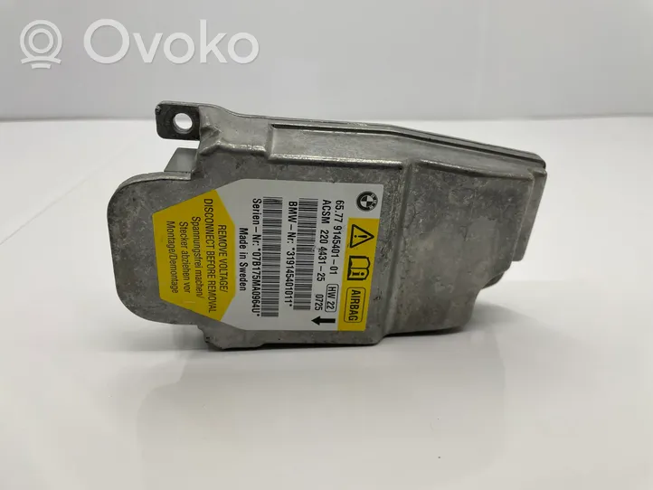 BMW 5 E60 E61 Gaisa spilvenu vadības bloks 9145401