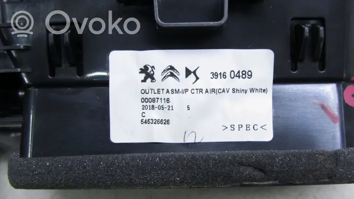 Citroen C3 Aircross Griglia di ventilazione centrale cruscotto 39160489