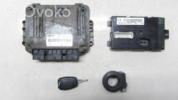 Opel Movano A Kit centralina motore ECU e serratura 0281011432