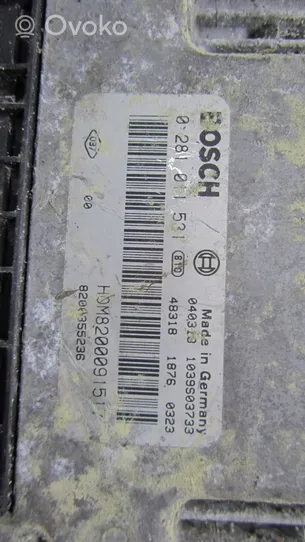 Renault Trafic II (X83) Kit calculateur ECU et verrouillage 0281011531