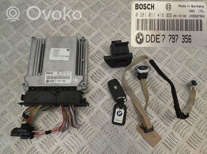 BMW 1 E81 E87 Kit calculateur ECU et verrouillage 0281011416