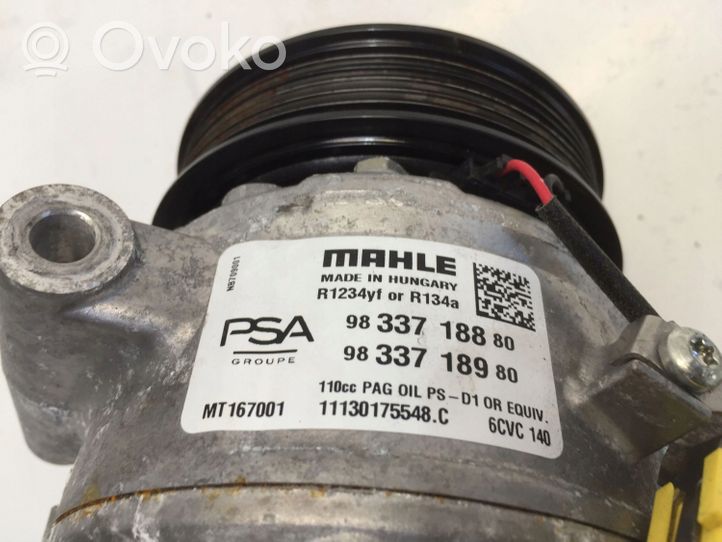 Citroen C4 III e-C4 Compressore aria condizionata (A/C) (pompa) 9833718880