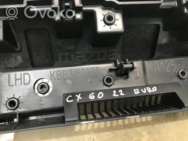 Mazda CX-60 Panneau de garniture console centrale KBB360375