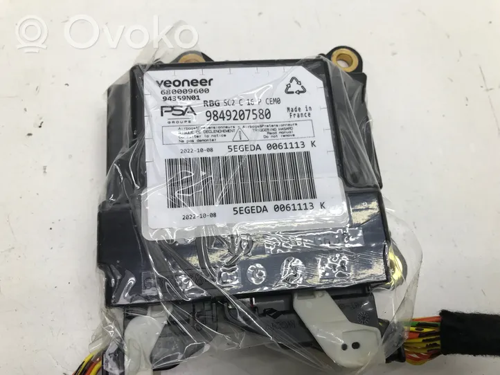 Opel Mokka B Centralina/modulo airbag 9849207580