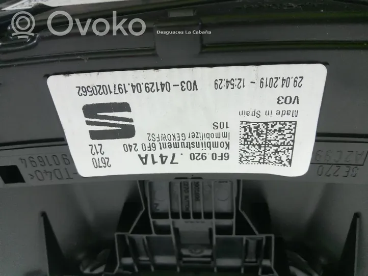Seat Ibiza V (KJ) Compteur de vitesse tableau de bord 6F0920741A