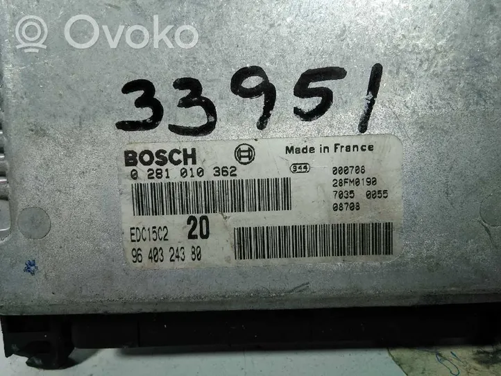 Citroen Xsara Calculateur moteur ECU 9640324380