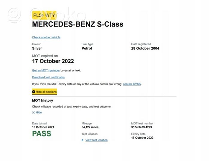 Mercedes-Benz S W220 Moteur OM112972