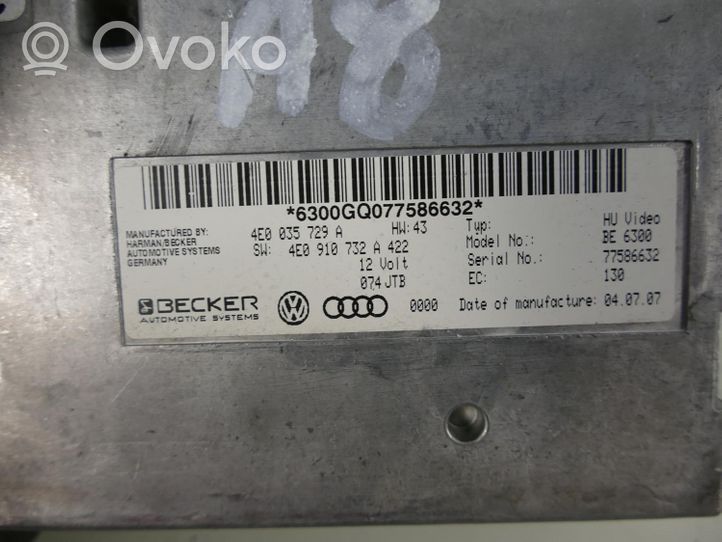 Audi A8 S8 D3 4E Centralina Audio Hi-fi 4E0035729A