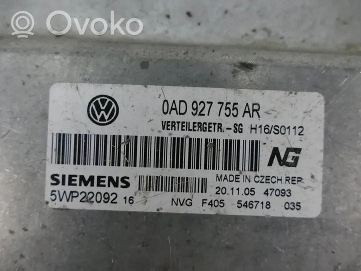 Volkswagen Touareg I Sterownik / Moduł napędu 0AD927755AR