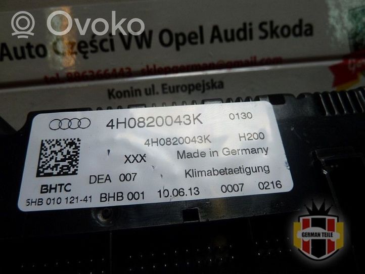 Audi A8 S8 D4 4H Panel klimatyzacji 4H0820043K