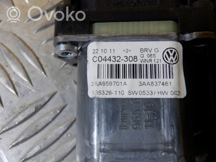 Volkswagen PASSAT B7 Silniczek podnośnika szyby drzwi przednich 3AA959701A