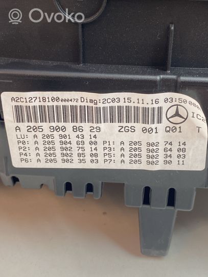 Mercedes-Benz C W205 Compteur de vitesse tableau de bord A2059008629