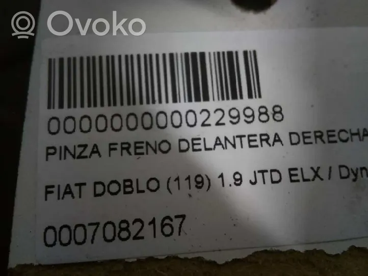 Fiat Doblo Pinza del freno anteriore 0007082167