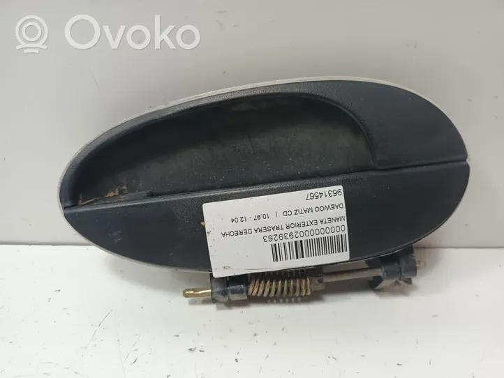 Daewoo Matiz Manecilla externa puerta trasera 96314567